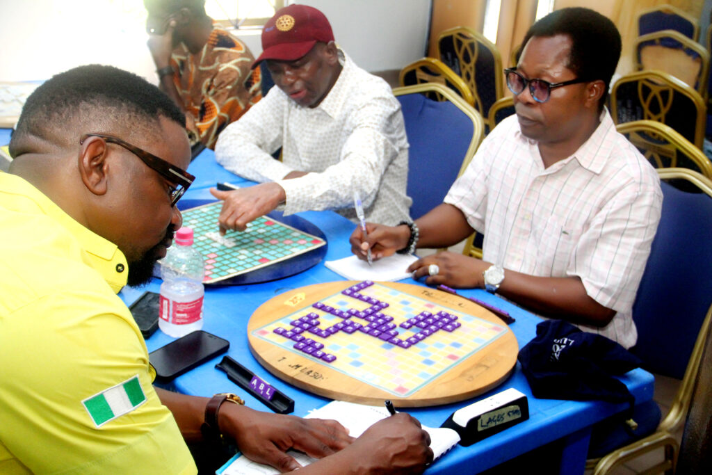 Rotarians playing scrabble